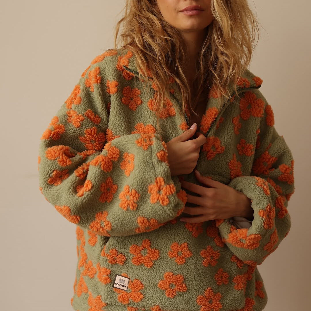 Fleur | Floral Fleece Sweater