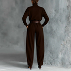 Juliet | Turtleneck Top & Straight-Leg Trousers Set