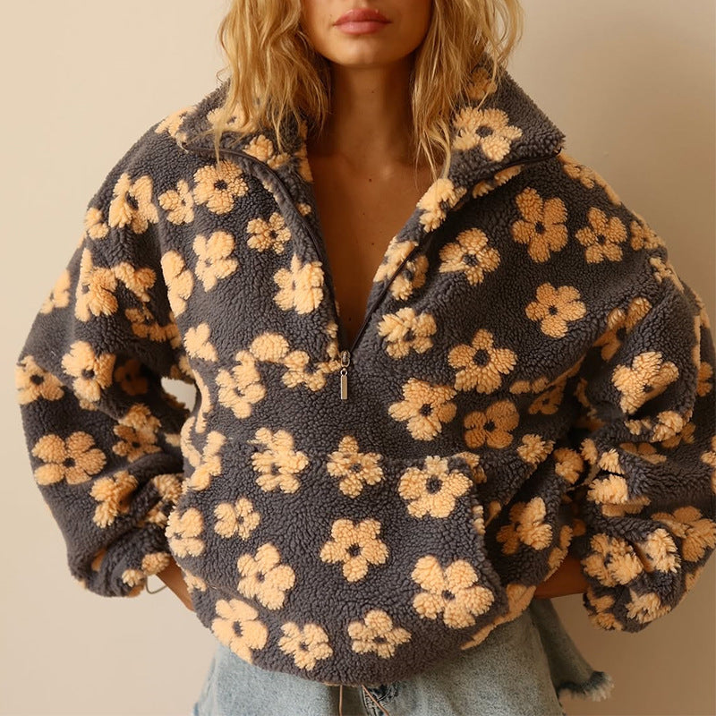 Fleur | Floral Fleece Sweater