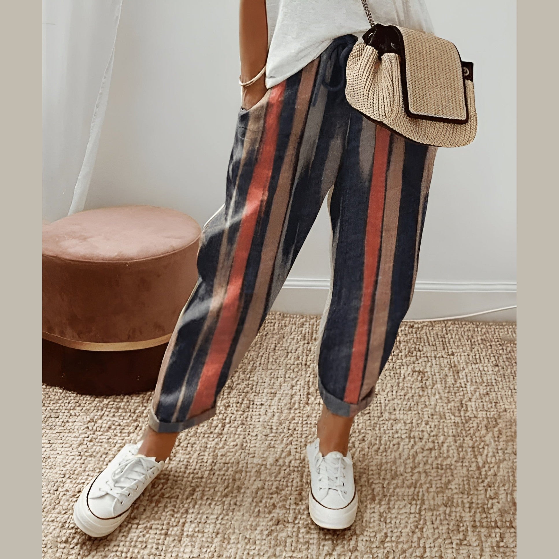 Elisa | Chic Cotton Linen Trousers