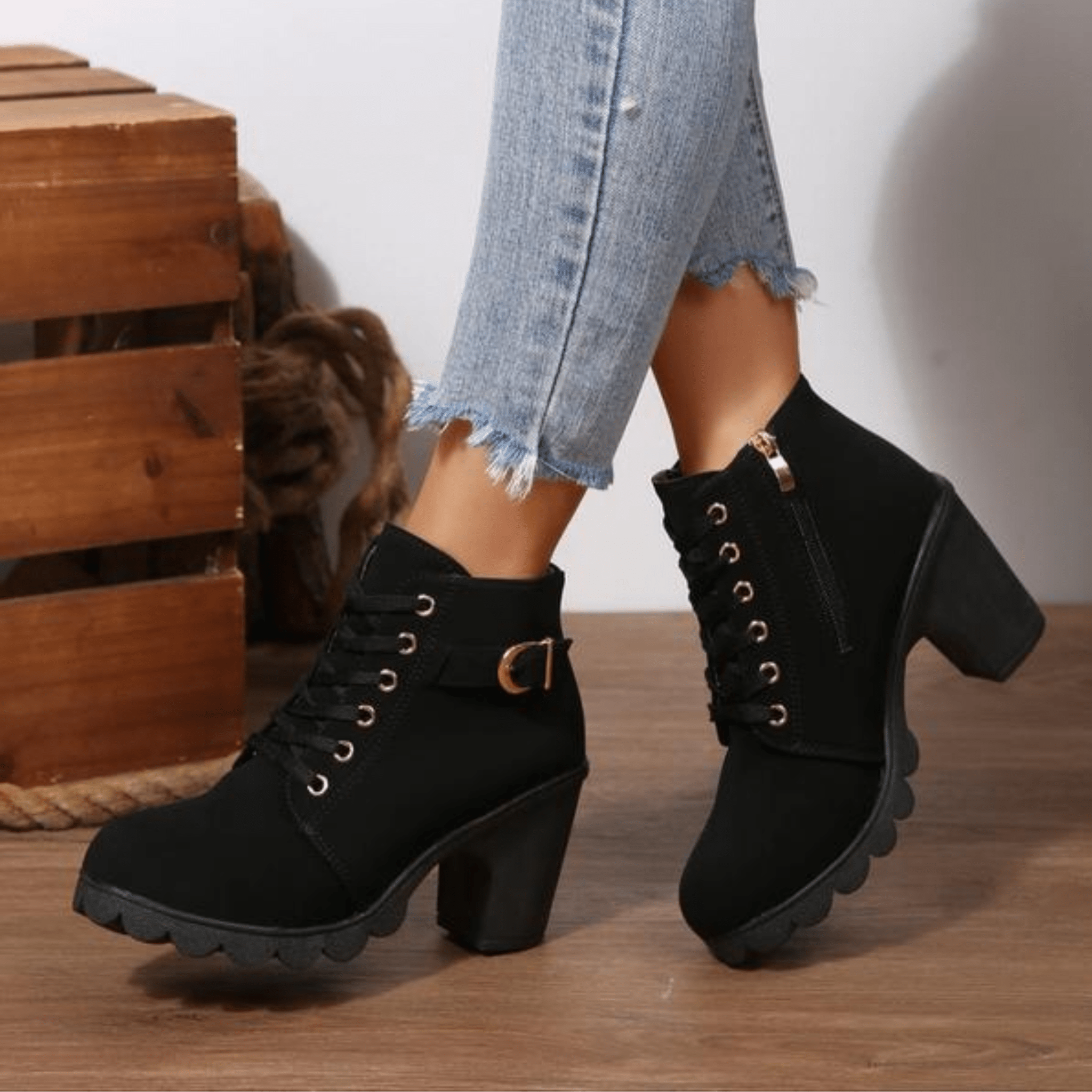 Katy | Chic Chunky Ankle Boots