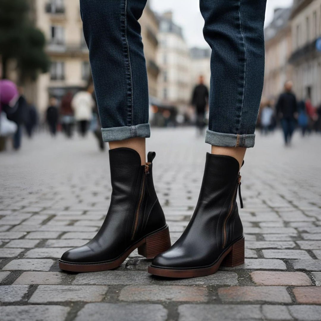 Martina | Classic Leather Heel Boots